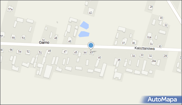 Garno, Kasztanowa, 43, mapa Garno