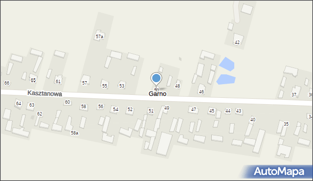 Garno, Kasztanowa, 50, mapa Garno