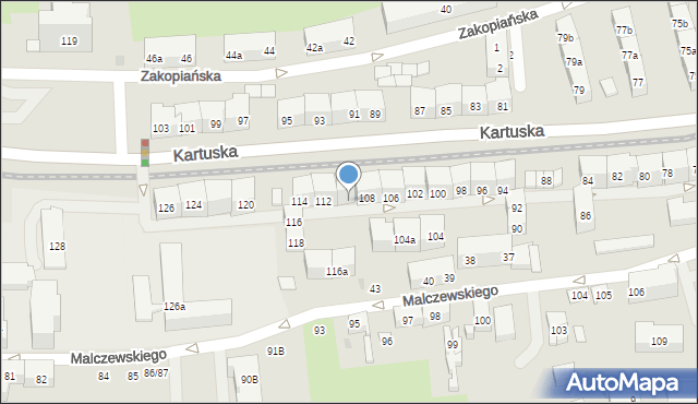 Gdańsk, Kartuska, 110, mapa Gdańska