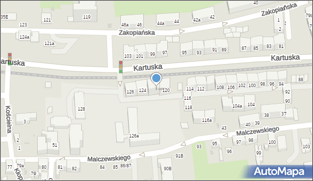 Gdańsk, Kartuska, 122, mapa Gdańska