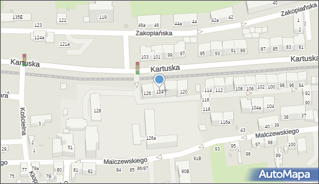 Gdańsk, Kartuska, 124, mapa Gdańska