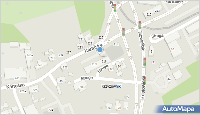 Gdańsk, Kartuska, 218c, mapa Gdańska