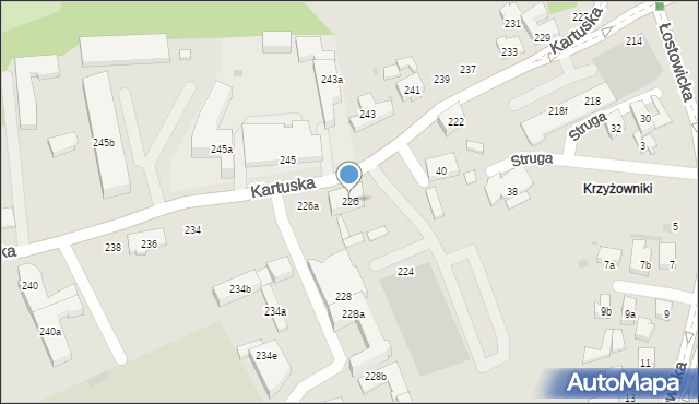 Gdańsk, Kartuska, 226, mapa Gdańska