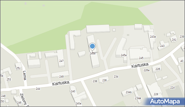 Gdańsk, Kartuska, 245b, mapa Gdańska