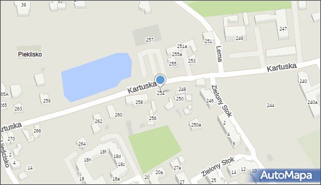 Gdańsk, Kartuska, 254, mapa Gdańska