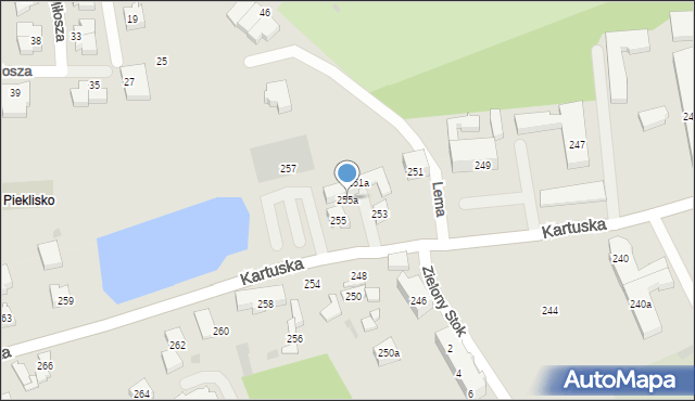 Gdańsk, Kartuska, 255a, mapa Gdańska