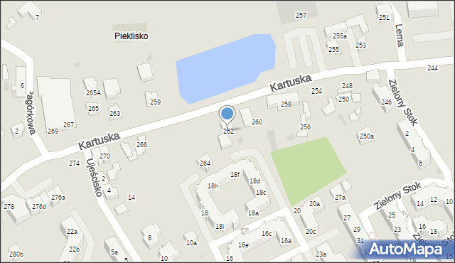 Gdańsk, Kartuska, 262, mapa Gdańska