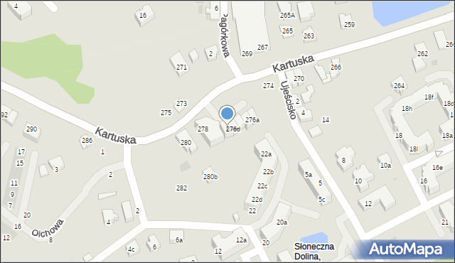 Gdańsk, Kartuska, 276e, mapa Gdańska