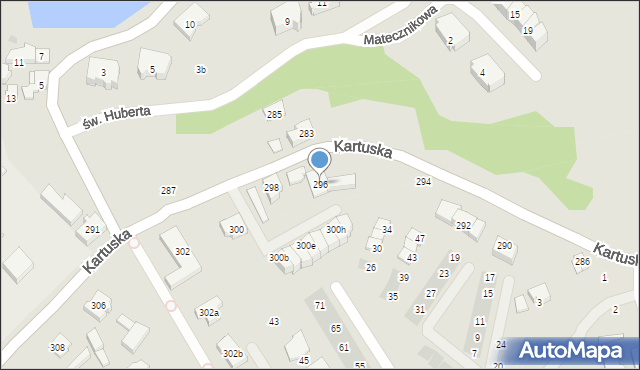 Gdańsk, Kartuska, 296, mapa Gdańska