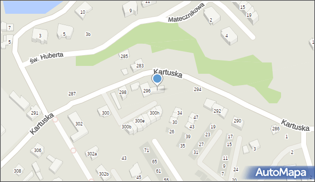 Gdańsk, Kartuska, 298A, mapa Gdańska