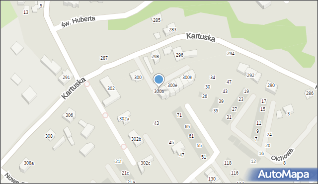 Gdańsk, Kartuska, 300b, mapa Gdańska