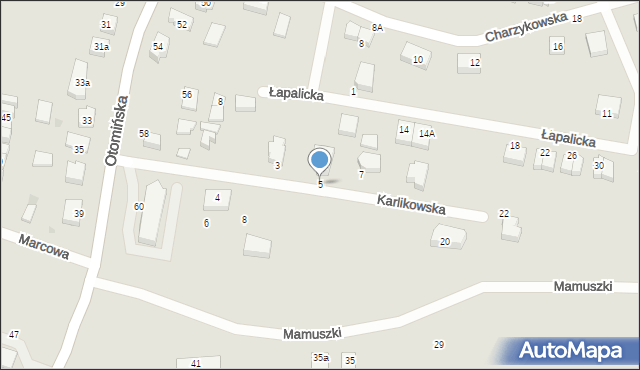 Gdańsk, Karlikowska, 5, mapa Gdańska