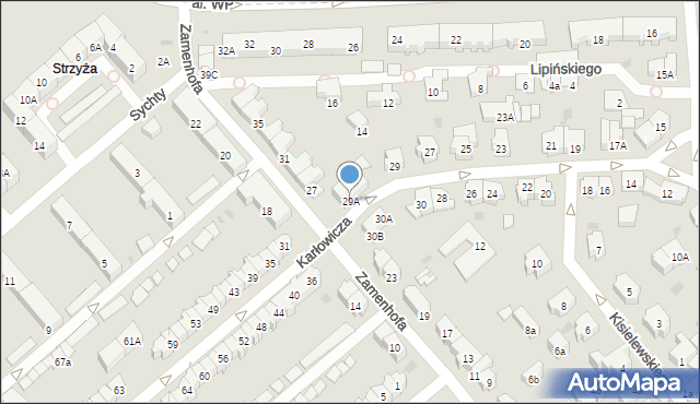 Gdańsk, Karłowicza Mieczysława, 29A, mapa Gdańska