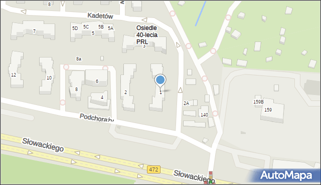 Gdańsk, Kadetów, 1, mapa Gdańska