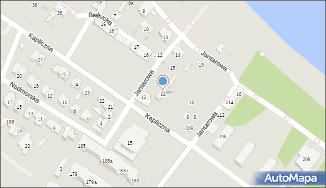 Gdańsk, Kapliczna, 14, mapa Gdańska