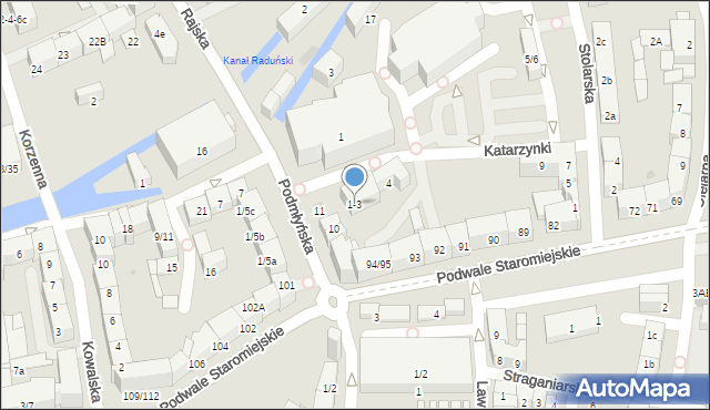 Gdańsk, Katarzynki, 1-3, mapa Gdańska