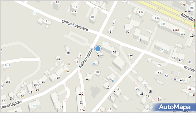 Gdynia, Kalksztajnów, 7, mapa Gdyni