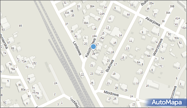 Gdynia, Kasztanowa, 19, mapa Gdyni