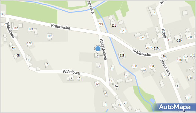 Gilowice, Kasztanowa, 2, mapa Gilowice