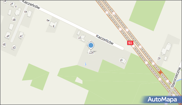 Gilowice, Kaczeńców, 12A, mapa Gilowice