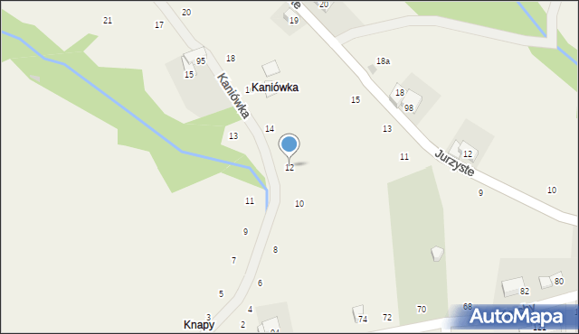 Gliczarów Górny, Kaniówka, 12, mapa Gliczarów Górny