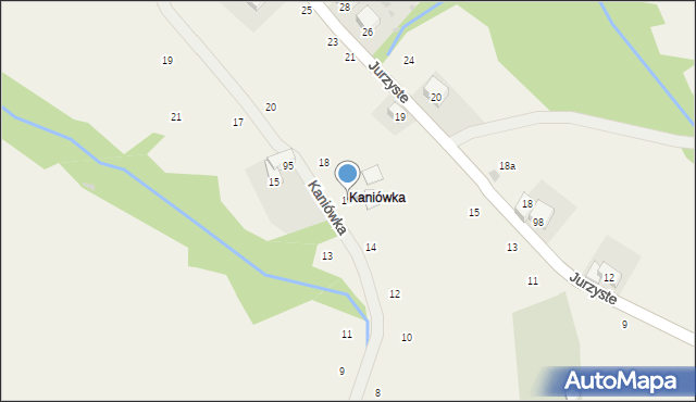 Gliczarów Górny, Kaniówka, 16, mapa Gliczarów Górny