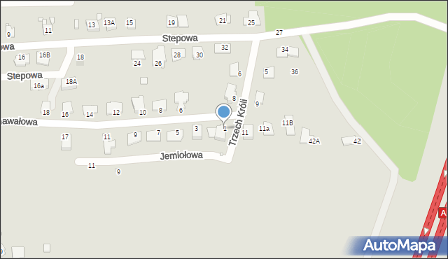 Gliwice, Karnawałowa, 1, mapa Gliwic