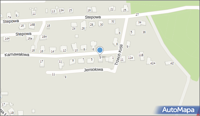 Gliwice, Karnawałowa, 3, mapa Gliwic