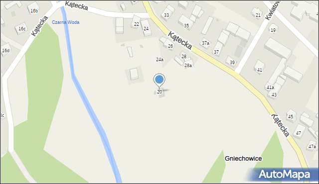 Gniechowice, Kątecka, 20, mapa Gniechowice