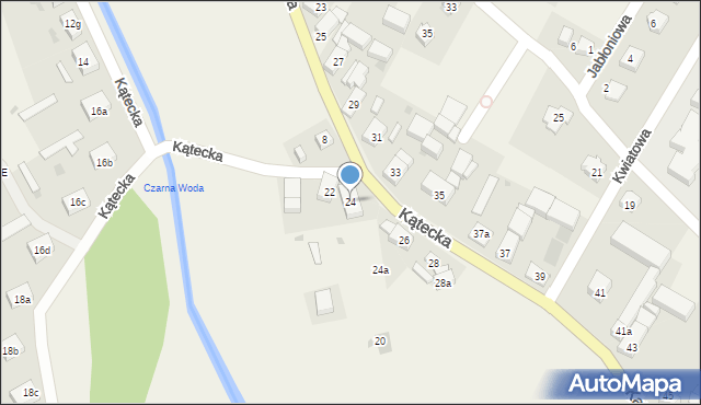 Gniechowice, Kątecka, 24, mapa Gniechowice