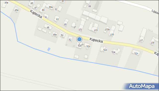 Gniechowice, Kątecka, 52a, mapa Gniechowice