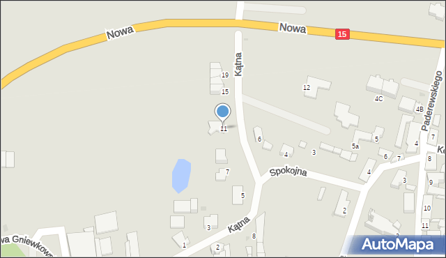 Gniewkowo, Kątna, 11, mapa Gniewkowo