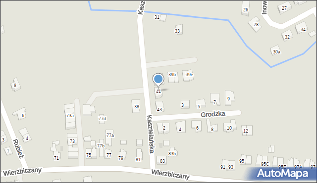 Gniezno, Kasztelańska, 41, mapa Gniezna