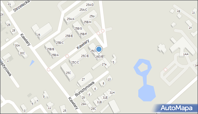 Gniezno, Kawiary, 25C/G, mapa Gniezna