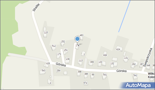 Godziszka, Kasprowa, 174, mapa Godziszka