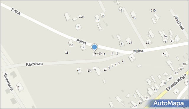 Golina, Kąkolowa, 12, mapa Golina