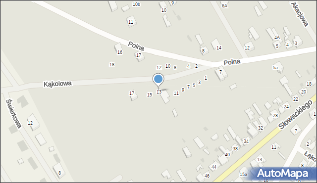 Golina, Kąkolowa, 13, mapa Golina