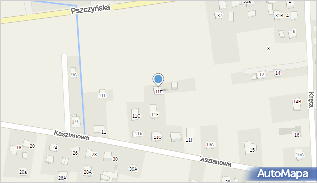 Góra, Kasztanowa, 11E, mapa Góra