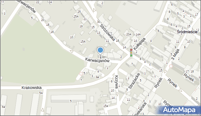 Gorlice, Karwacjanów, 6, mapa Gorlic