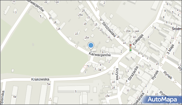 Gorlice, Karwacjanów, 8, mapa Gorlic