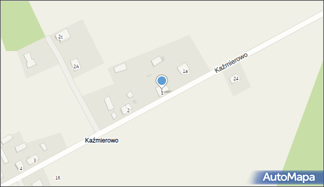 Gorzeń, Kaźmierowo, 1, mapa Gorzeń