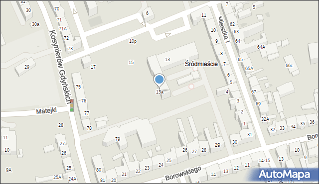 Gorzów Wielkopolski, Kazimierza Jagiellończyka, 13a, mapa Gorzów Wielkopolski