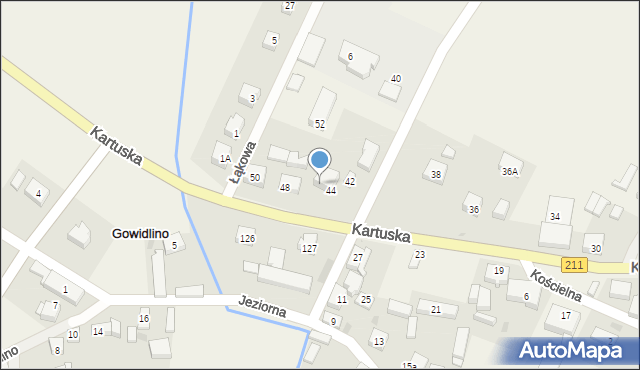 Gowidlino, Kartuska, 46, mapa Gowidlino