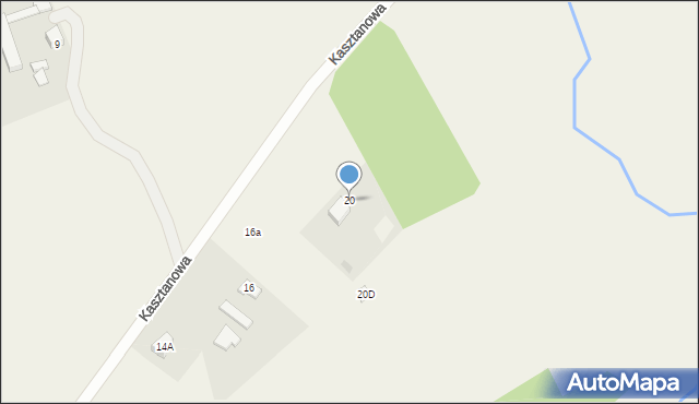 Grabowo Kościerskie, Kasztanowa, 20, mapa Grabowo Kościerskie
