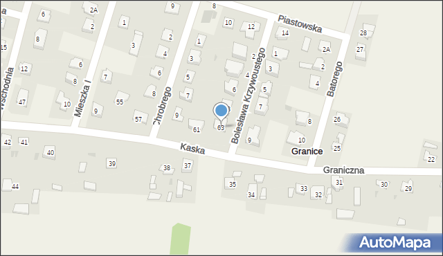 Granice, Kaska, 63, mapa Granice