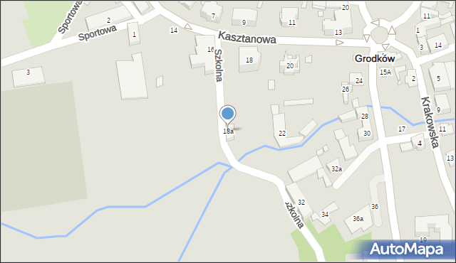 Grodków, Kasztanowa, 18a, mapa Grodków