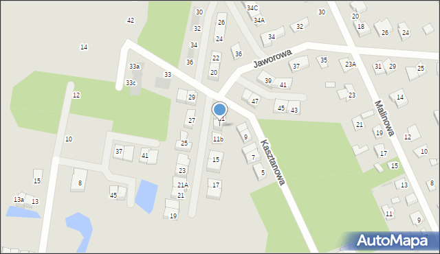 Grodzisk Mazowiecki, Kasztanowa, 11A, mapa Grodzisk Mazowiecki