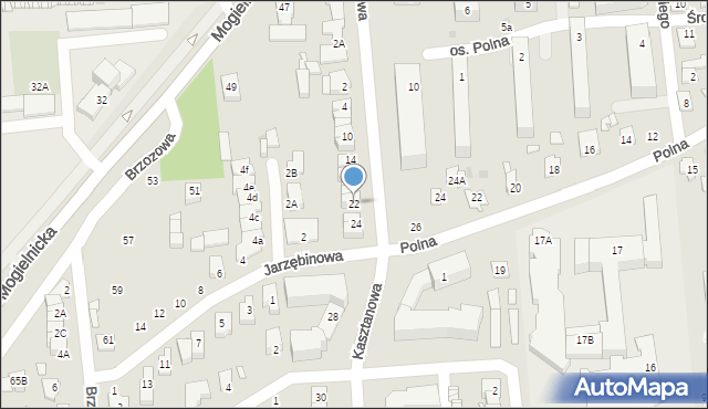 Grójec, Kasztanowa, 22, mapa Grójec