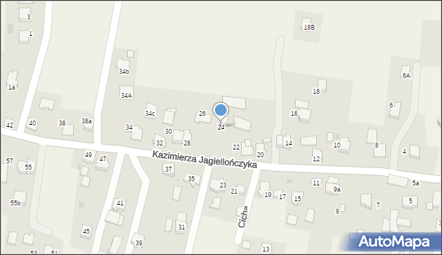 Grojec, Kazimierza Jagiellończyka, 24, mapa Grojec