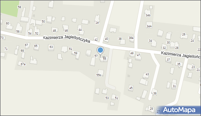 Grojec, Kazimierza Jagiellończyka, 55a, mapa Grojec